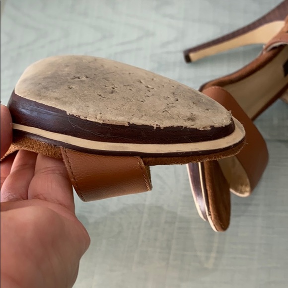 Pilar Abril leather suede open toe ankle heels - Picture 9 of 15